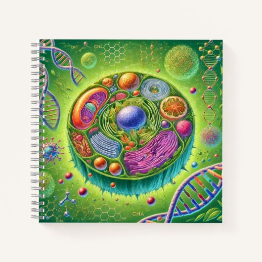 Colorful Biology Illustration for Science Lovers ノートブック (正面)