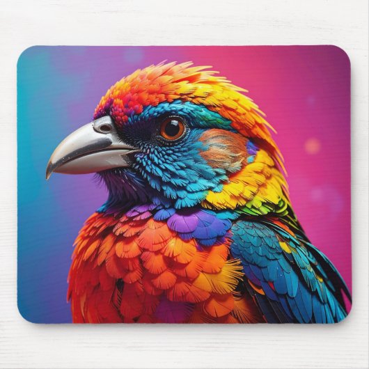 colorful bird マウスパッド (正面)