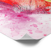 Colorful bird feathers ポスター (角)