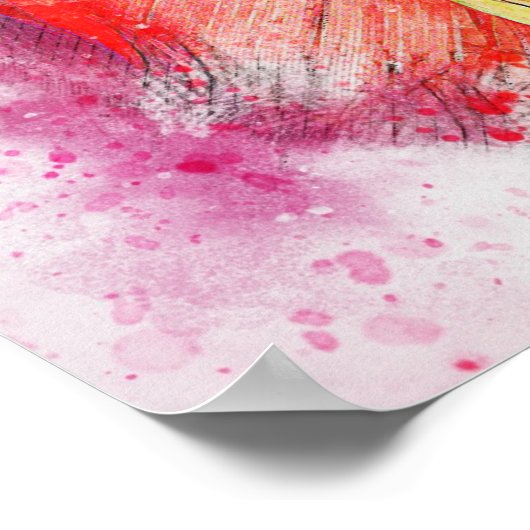 Colorful bird feathers ポスター (角)