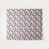 Colorful Bird Floral Seamless Pattern  タペストリー (正面(横))