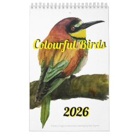 Colorful Birds Calendar 2026 カレンダー