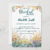 colorful birds Watercolor Wildflowers Personal 招待状 (正面)