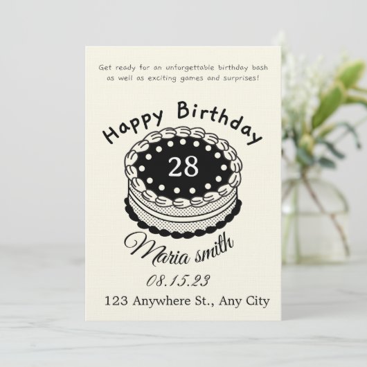 Colorful Birthday Bash Invitation – Editable Party 招待状 (スタンド正面)