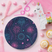 Colorful Birthday Energy – Vibrant Pop Art Celebra ペーパープレート (パーティー)