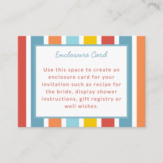 Colorful Birthday Party Enclosure Card エンクロージャーカード (正面)