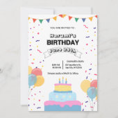Colorful Birthday Party Invitation 招待状 (正面)