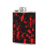 Colorful Black Red Paint Splatter Artistic Splash フラスク (左)