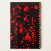 Colorful Black Red Paint Splatter Artistic Splash プランナー手帳 (裏面)