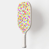 Colorful Blobs of Color Abstract Art ピックルボールラケット (左)