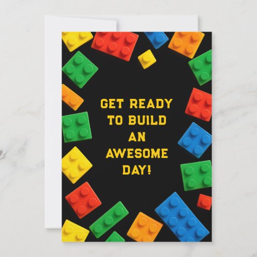 Colorful Block Birthday Party 招待状 (裏面)