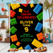 Colorful Block Birthday Party 招待状