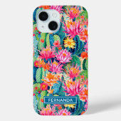 Colorful Blooming Cacti Personalized Case-Mate iPhoneケース (裏面)