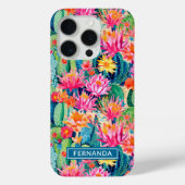 Colorful Blooming Cacti Personalized Case-Mate iPhoneケース (裏面)