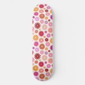 Colorful Blooms Big Pattern スケートボード (正面)