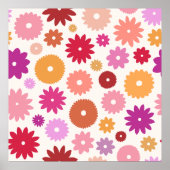 Colorful Blooms Large Pattern ポスター (正面)