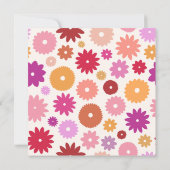 Colorful Blooms Pattern 招待状 (裏面)