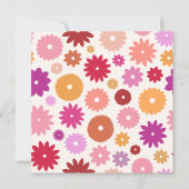 Colorful Blooms Pattern 招待状 (正面)