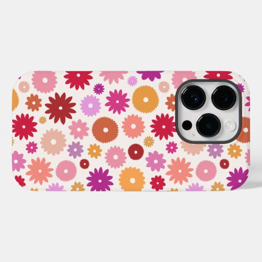 Colorful Blooms Pattern Case-Mate iPhoneケース (裏面 (横))