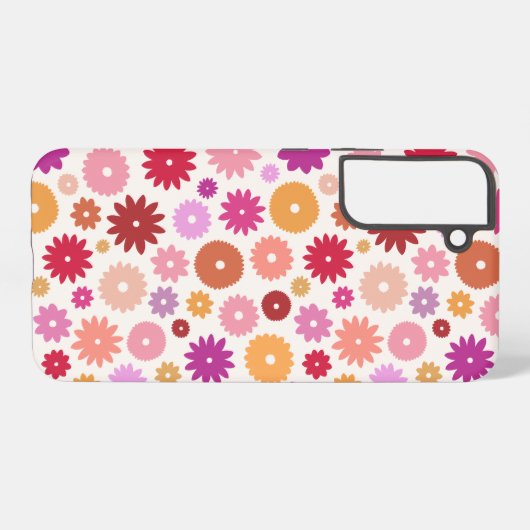 Colorful Blooms Pattern Samsung Galaxyケース (裏面横)