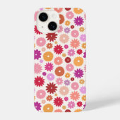 Colorful Blooms Repeat Pattern iPhoneケース (裏面)