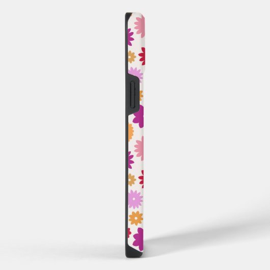Colorful Blooms Repeat Pattern iPhoneケース (右側面)