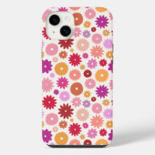 Colorful Blooms Repeat Pattern iPhoneケース (裏面)