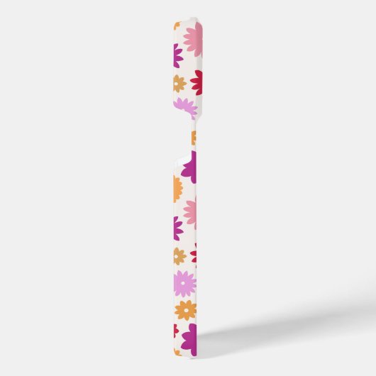 Colorful Blooms Repeat Pattern iPhoneケース (右側面)