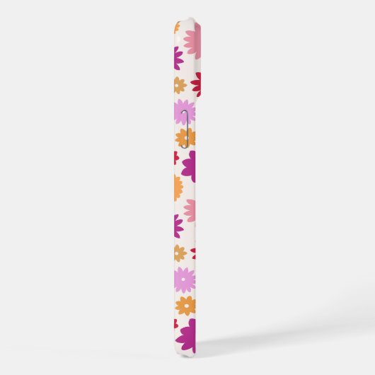 Colorful Blooms Repeat Pattern iPhoneケース (右側面)