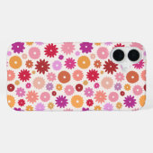 Colorful Blooms Repeat Pattern iPhoneケース (裏面横)