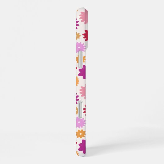 Colorful Blooms Repeat Pattern iPhoneケース (右側面)