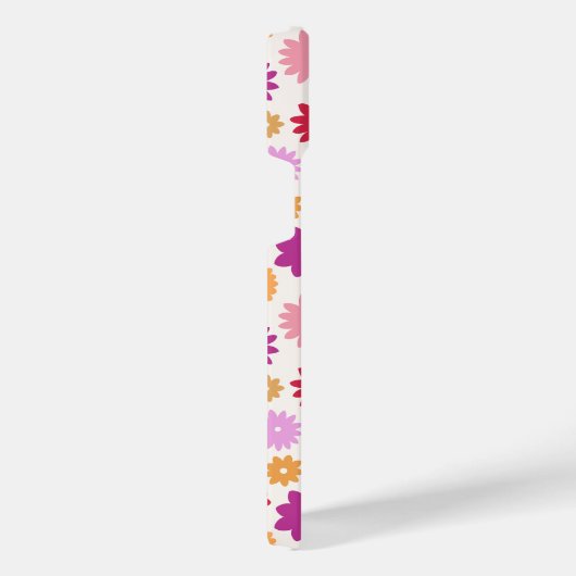 Colorful Blooms Repeat Pattern iPhoneケース (右側面)
