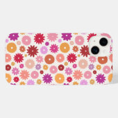 Colorful Blooms Repeat Pattern iPhoneケース (裏面横)