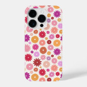 Colorful Blooms Repeat Pattern iPhoneケース (裏面)