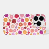 Colorful Blooms Repeat Pattern iPhoneケース (裏面横)