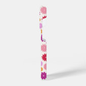 Colorful Blooms Repeat Pattern iPhoneケース (左側面)