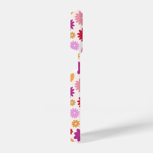 Colorful Blooms Repeat Pattern iPhoneケース (右側面)