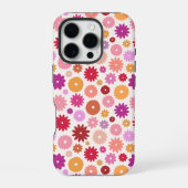 Colorful Blooms Repeat Pattern iPhoneケース (裏面)
