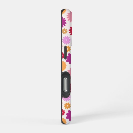 Colorful Blooms Repeat Pattern iPhoneケース (右側面)