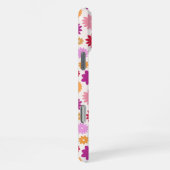 Colorful Blooms Repeat Pattern iPhoneケース (右側面)
