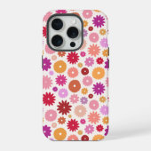 Colorful Blooms Repeat Pattern iPhoneケース (裏面)