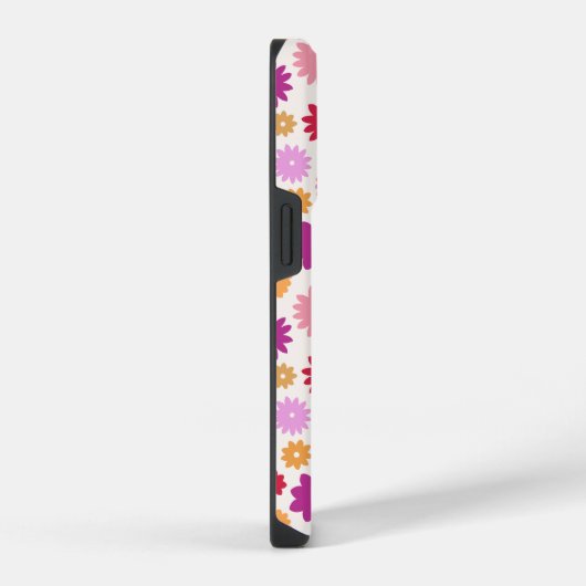 Colorful Blooms Repeat Pattern iPhoneケース (右側面)