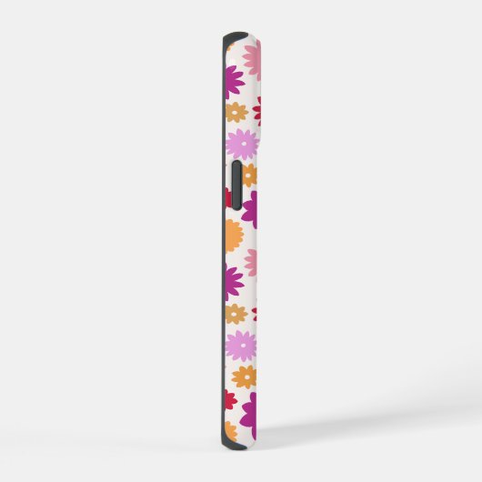 Colorful Blooms Repeat Pattern iPhone 15ケース (右側面)