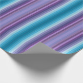 Colorful Blue Purple Fashion Show Inspired Stripes ラッピングペーパー (角)