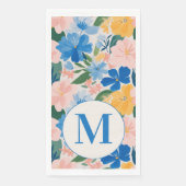 Colorful Blue Spring Flower Watercolor Monogram (正面)