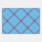 Colorful Blue Winter Spring Summer Stripes Pattern ラッピングペーパーシート (正面)