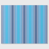 Colorful Blue Winter Spring Summer Stripes Pattern ラッピングペーパー (フラット)