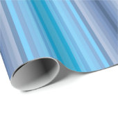 Colorful Blue Winter Spring Summer Stripes Pattern ラッピングペーパー (ロールコーナー)