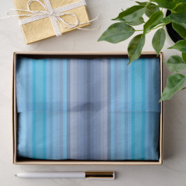 Colorful Blue Winter Spring Summer Stripes Pattern 薄葉紙