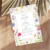 Colorful Bohemian Spring Botanical Garden Wedding 招待状